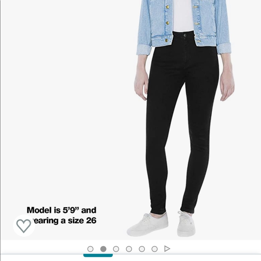 American Apparel Pencil Jean 25 black